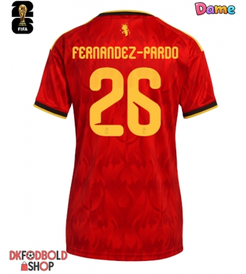 Belgien Matias Fernandez-Pardo #26 Hjemmebanetrøje Dame VM 2026 Kort ærmer Belgien Matias Fernandez-Pardo #26 Hjemmebanetrøje Dame VM 2026 Kort ærmer